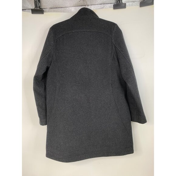 Pendleton Womens Wool Coat Charcoal Gray With Striped Lining Medium RX10348 EUC - Picture 8 of 15